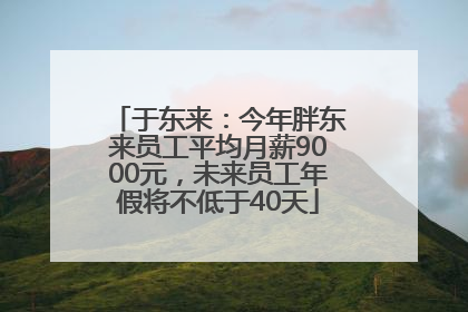 于东来：今年胖东来员工平均月薪9000元，未来员工年假将不低于40天