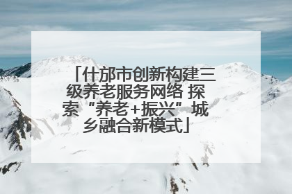 什邡市创新构建三级养老服务网络 探索“养老+振兴”城乡融合新模式