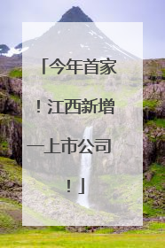 今年首家！江西新增一上市公司！