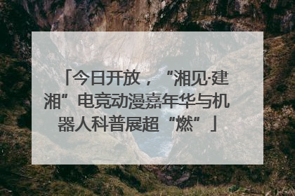 今日开放，“湘见·建湘”电竞动漫嘉年华与机器人科普展超“燃”