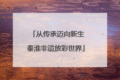 从传承迈向新生 秦淮非遗放彩世界
