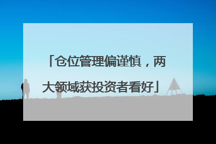 仓位管理偏谨慎，两大领域获投资者看好