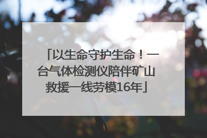 以生命守护生命！一台气体检测仪陪伴矿山救援一线劳模16年