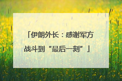 伊朗外长：感谢军方战斗到“最后一刻”