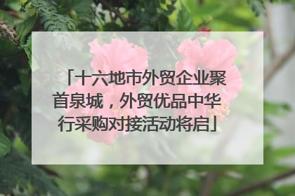 十六地市外贸企业聚首泉城，外贸优品中华行采购对接活动将启