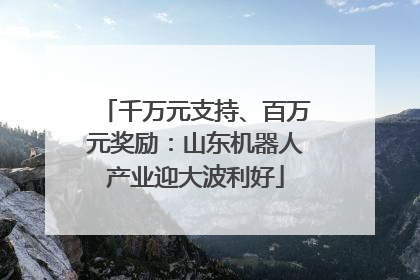 千万元支持、百万元奖励：山东机器人产业迎大波利好