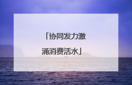 协同发力激涌消费活水