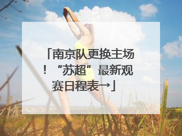 南京队更换主场！“苏超”最新观赛日程表→