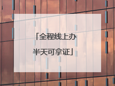 全程线上办 半天可拿证