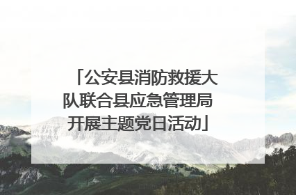 公安县消防救援大队联合县应急管理局开展主题党日活动