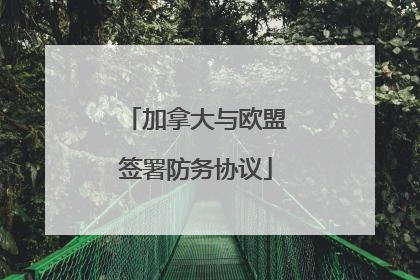 加拿大与欧盟签署防务协议