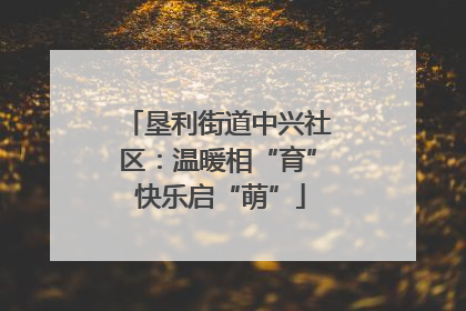 垦利街道中兴社区：温暖相“育” 快乐启“萌”