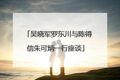 吴晓军罗东川与陈得信朱可炳一行座谈