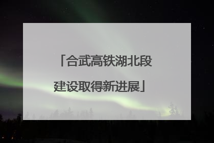 合武高铁湖北段建设取得新进展
