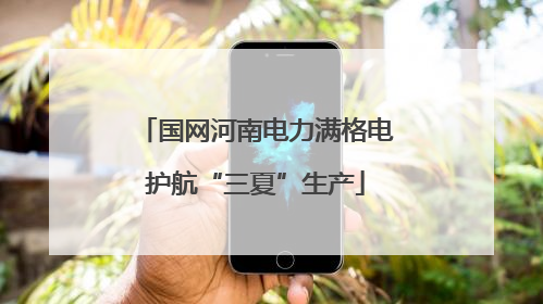 国网河南电力满格电护航“三夏”生产