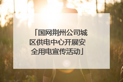 国网荆州公司城区供电中心开展安全用电宣传活动