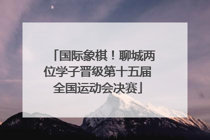 国际象棋！聊城两位学子晋级第十五届全国运动会决赛