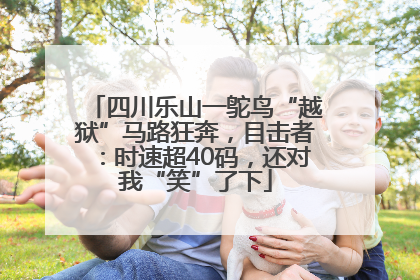 四川乐山一鸵鸟“越狱”马路狂奔，目击者：时速超40码，还对我“笑”了下