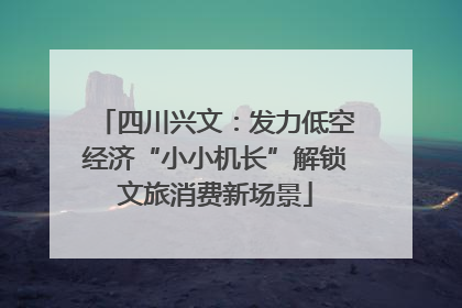 四川兴文：发力低空经济“小小机长”解锁文旅消费新场景