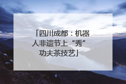 四川成都：机器人非遗节上“秀”功夫茶技艺
