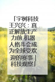 宇树科技王兴兴：真正解放生产力前 机器人格斗会成为全球受欢迎的赛事｜科技观察