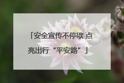 安全宣传不停歇 点亮出行“平安路”