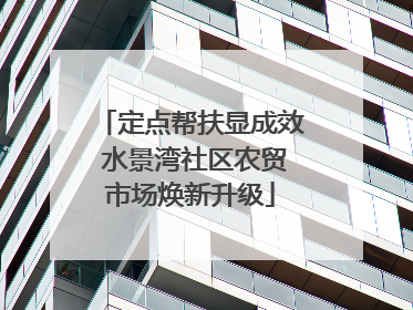 定点帮扶显成效 水景湾社区农贸市场焕新升级