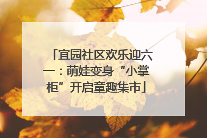 宜园社区欢乐迎六一：萌娃变身“小掌柜”开启童趣集市