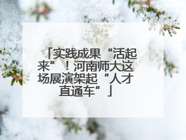 实践成果“活起来”！河南师大这场展演架起“人才直通车”