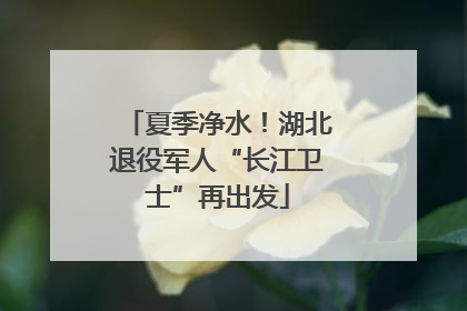 夏季净水！湖北退役军人“长江卫士”再出发