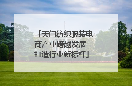 天门纺织服装电商产业跨越发展 打造行业新标杆