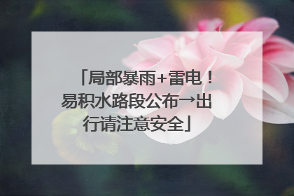 局部暴雨+雷电！易积水路段公布→出行请注意安全