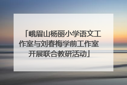 峨眉山杨丽小学语文工作室与刘春梅学前工作室开展联合教研活动