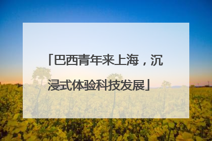 巴西青年来上海，沉浸式体验科技发展