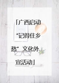 广西启动“记得住乡愁”文化外宣活动