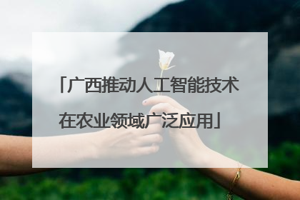 广西推动人工智能技术在农业领域广泛应用