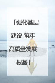 强化基层建设 筑牢高质量发展根基