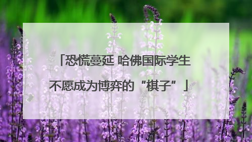 恐慌蔓延 哈佛国际学生不愿成为博弈的“棋子”