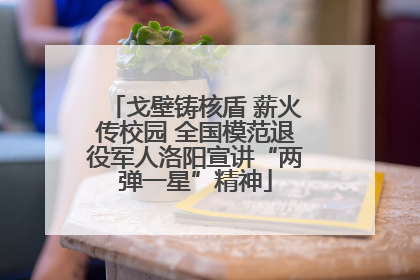 戈壁铸核盾 薪火传校园 全国模范退役军人洛阳宣讲“两弹一星”精神