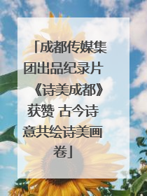 成都传媒集团出品纪录片《诗美成都》获赞 古今诗意共绘诗美画卷