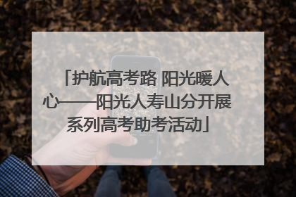 护航高考路 阳光暖人心——阳光人寿山分开展系列高考助考活动
