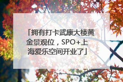 拥有打卡武康大楼黄金景观位，SPO+上海爱乐空间开业了