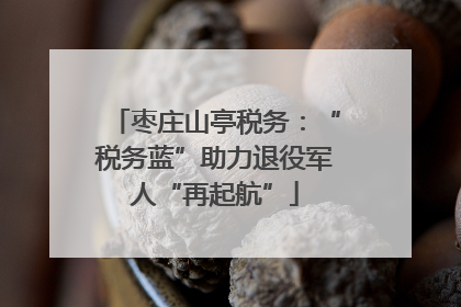 枣庄山亭税务：“税务蓝”助力退役军人“再起航”