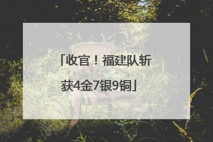 收官！福建队斩获4金7银9铜