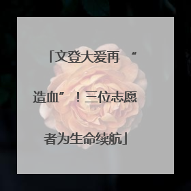 文登大爱再 “造血”！三位志愿者为生命续航