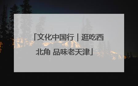 文化中国行｜逛吃西北角 品味老天津