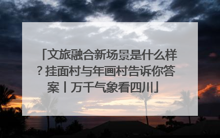 文旅融合新场景是什么样？挂面村与年画村告诉你答案丨万千气象看四川