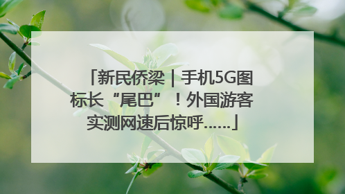新民侨梁｜手机5G图标长“尾巴”！外国游客实测网速后惊呼……