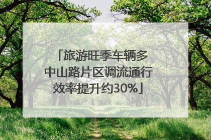 旅游旺季车辆多 中山路片区调流通行效率提升约30%