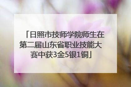 日照市技师学院师生在第二届山东省职业技能大赛中获3金5银1铜